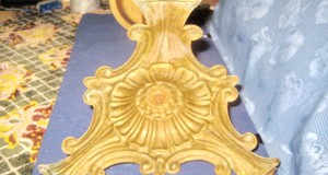 2131-Scrumiera stativ mare veche bronz perioada 1900, stare buna.