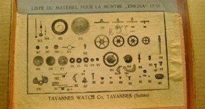 A257-I-Cutie ceasuri Enigma veche Tavannes & Co Suisse reparatii piese