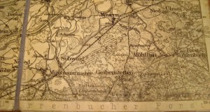 B569-Harta militara veche Deutches Reich Ingolstadt anii 1920.